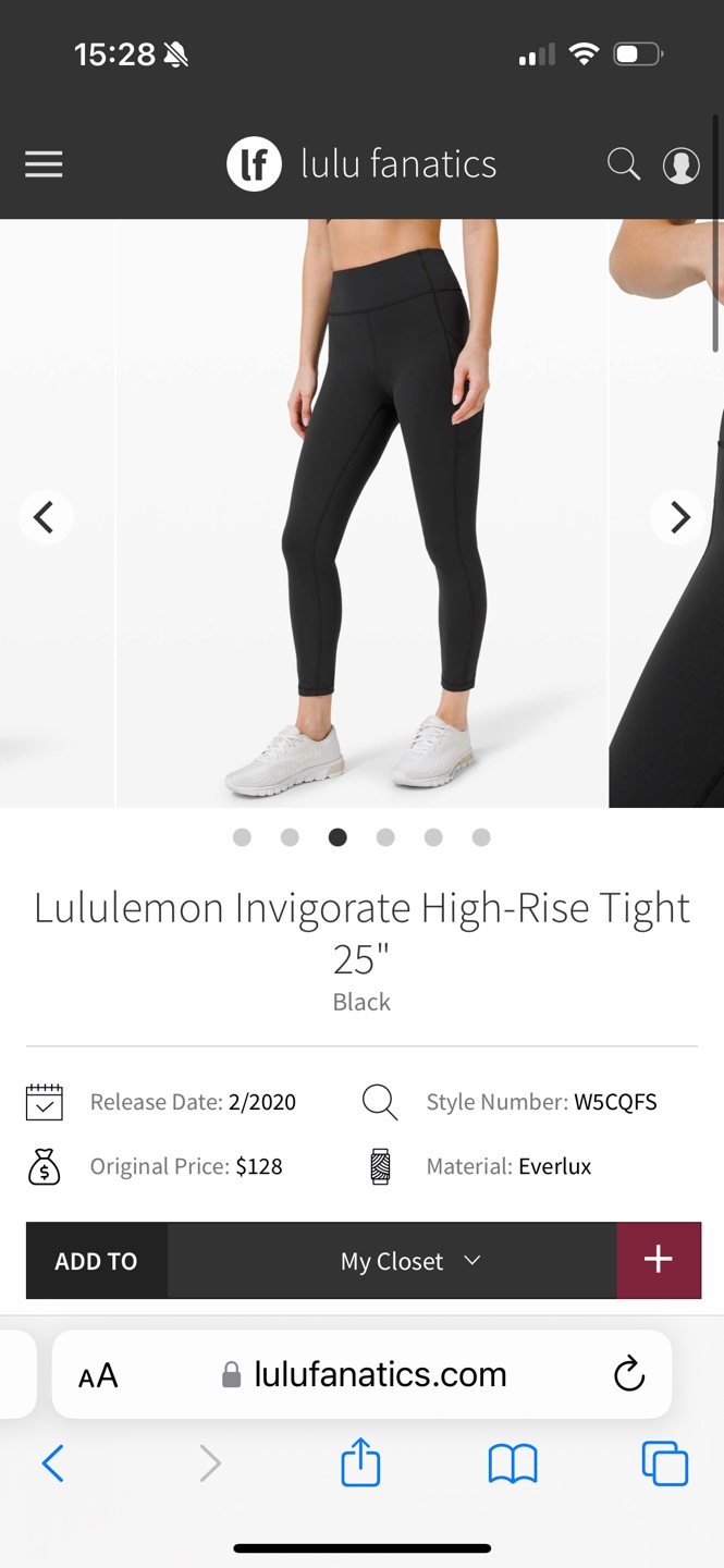 Lululemon Invigorate High-Rise Tight 25" Black - photo 4