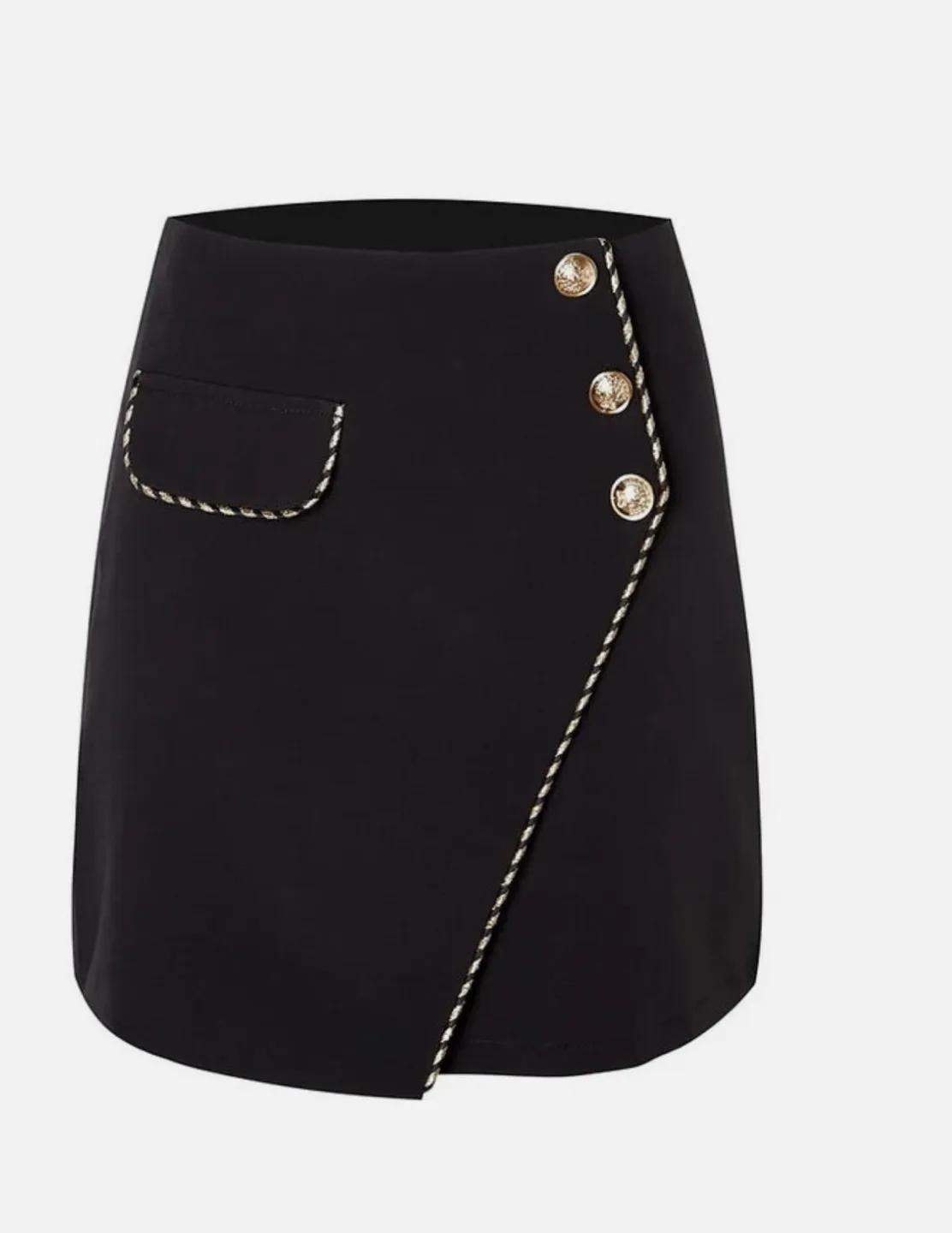 J.ING Inaya Black Asymmetrical Skirt image indicator(3)
