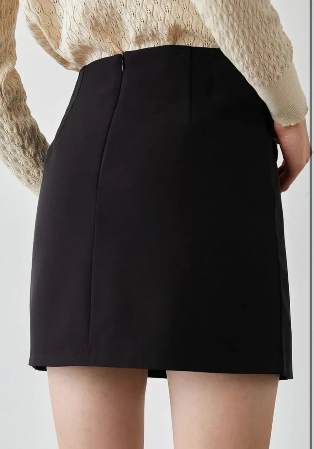 J.ING Inaya Black Asymmetrical Skirt image indicator(4)