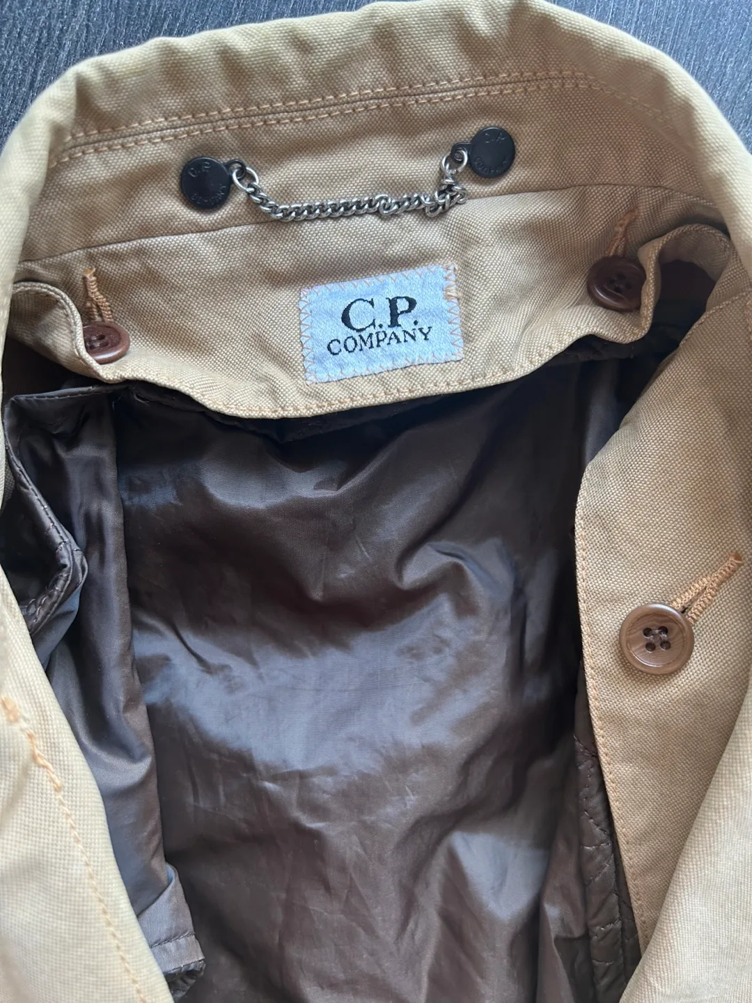 CP Company Beige Jacket with Quilted Liner image indicator(3)