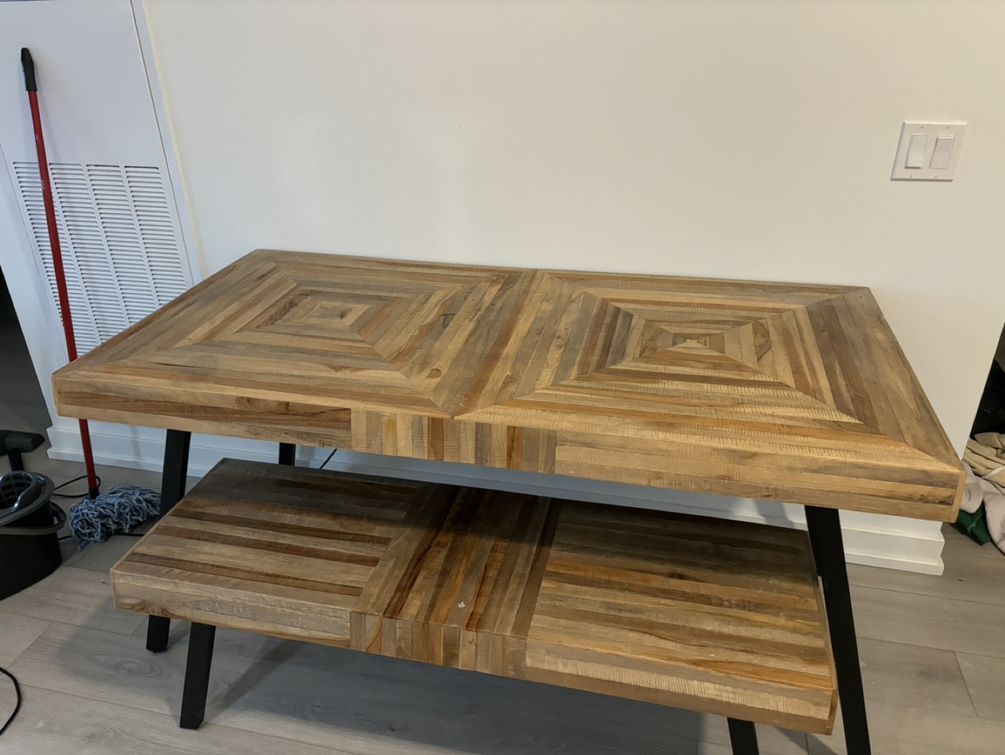 Wood Dining Table with Bench