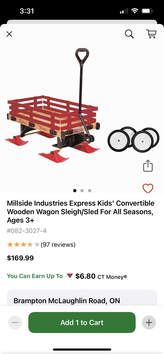 Millside Industries Kids' Convertible Wooden Wagon Sleigh/Sled - photo 5