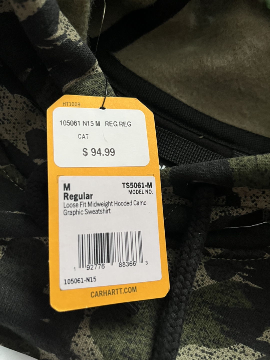 Carhartt Men's Loose Fit Midweight Hooded Camo Sweatshirt - photo 2