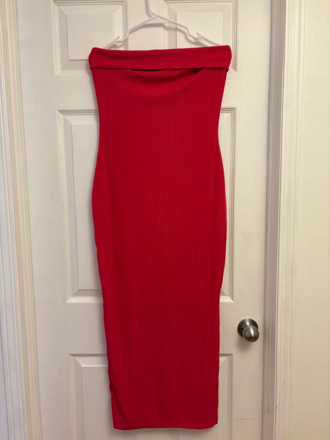 Strapless Midi Bodycon tube Dress sz M image indicator(2)