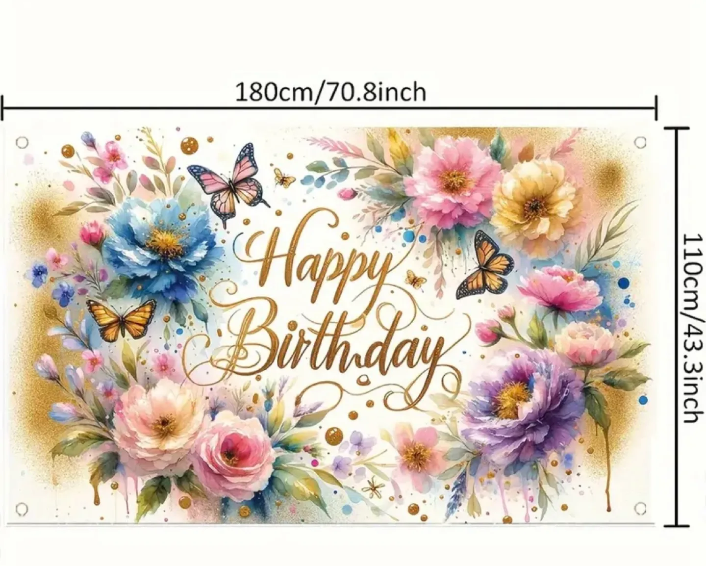 Princess Castle and Floral Birthday Backdrop Bundle image indicator(2)