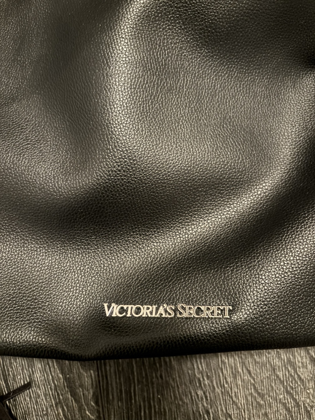 Victoria's Secret Black Fringe Drawstring Bucket Bag - photo 2