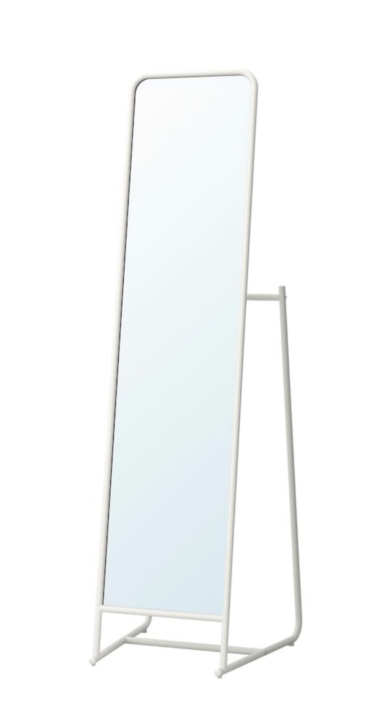 IKEA Full-Length Mirror with Clothes Rack