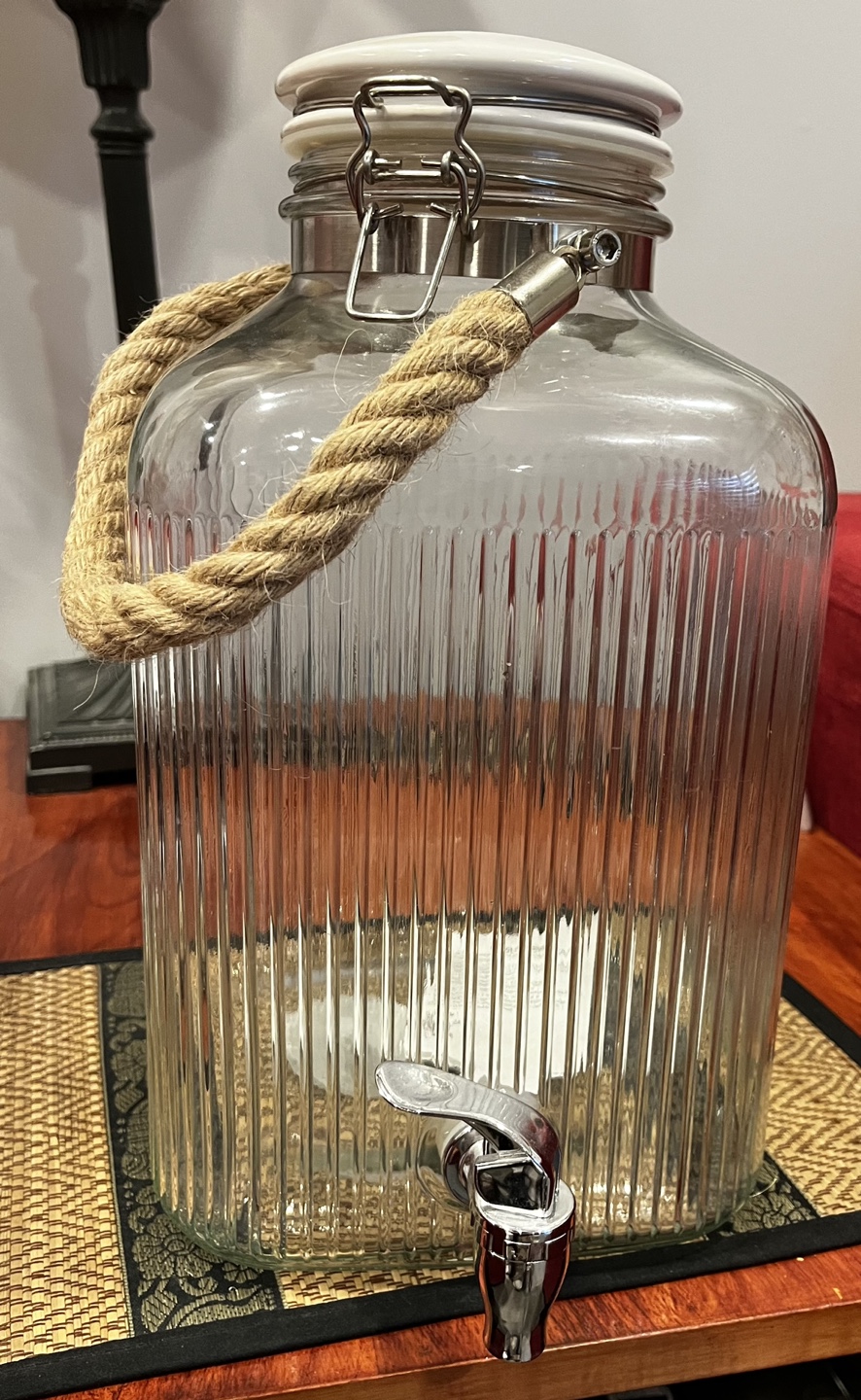 Large Glass Beverage Dispenser with Spigot - photo 4