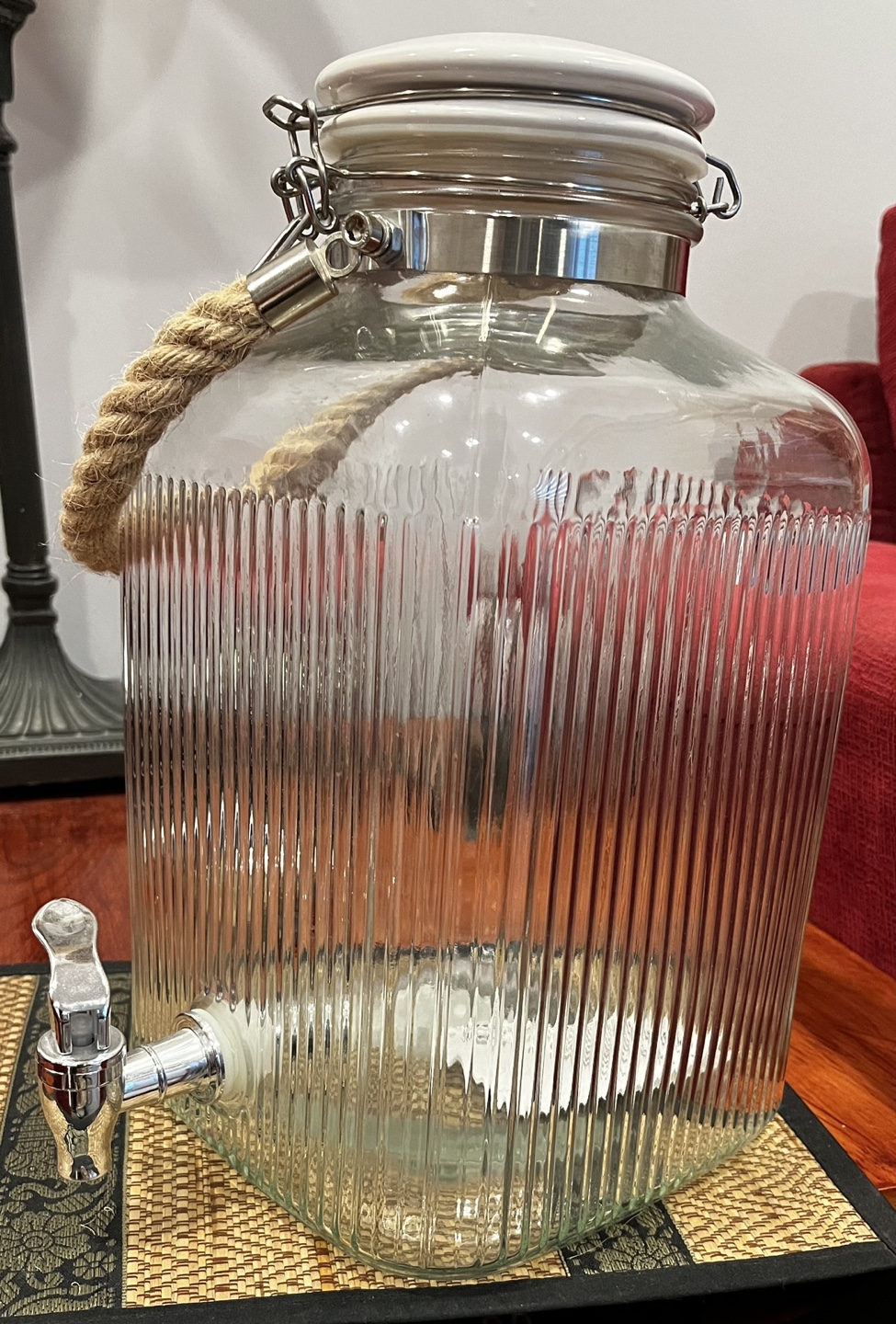 Large Glass Beverage Dispenser with Spigot - photo 5