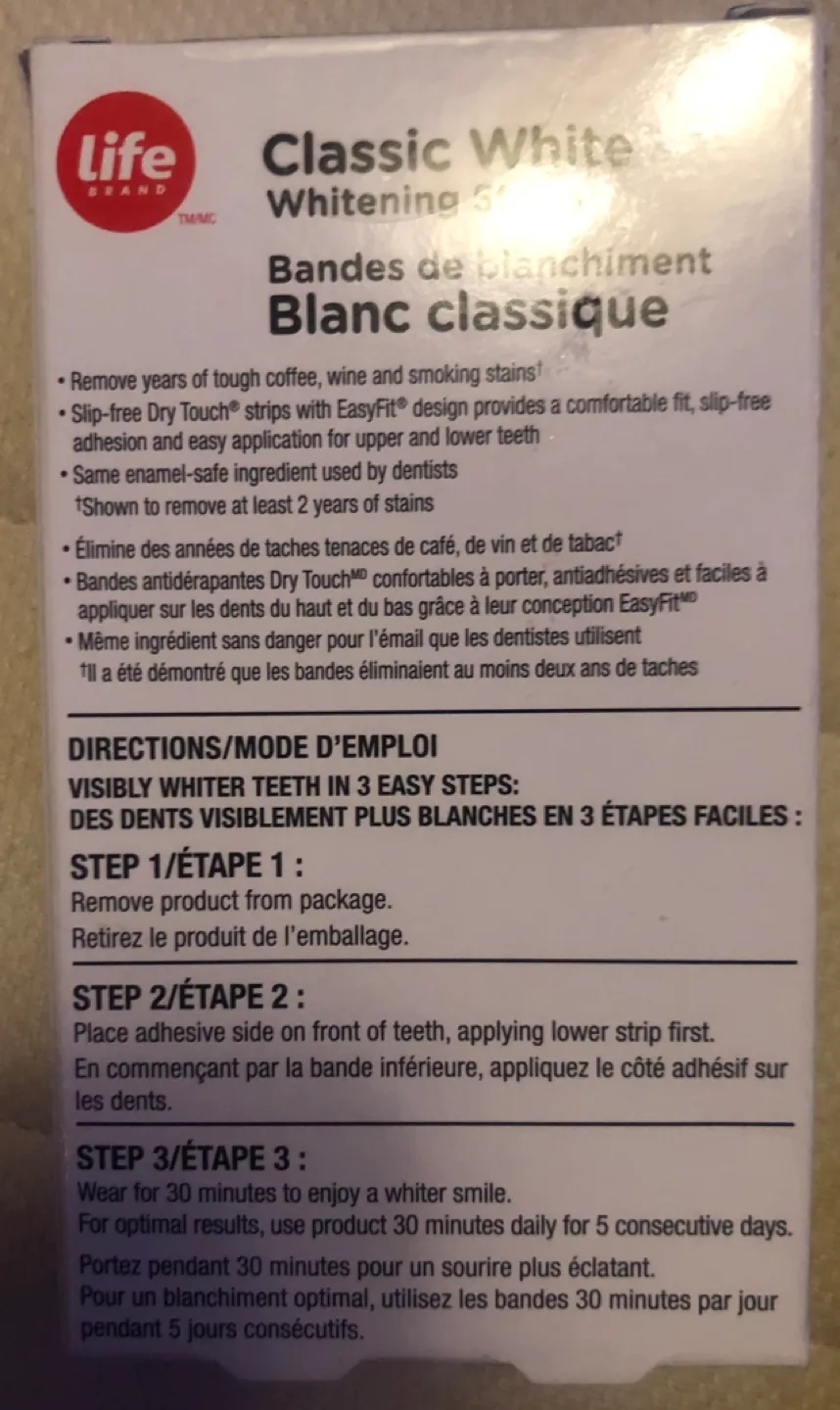 Life Brand Classic White Whitening Strips - 5-Day Treatment image indicator(2)