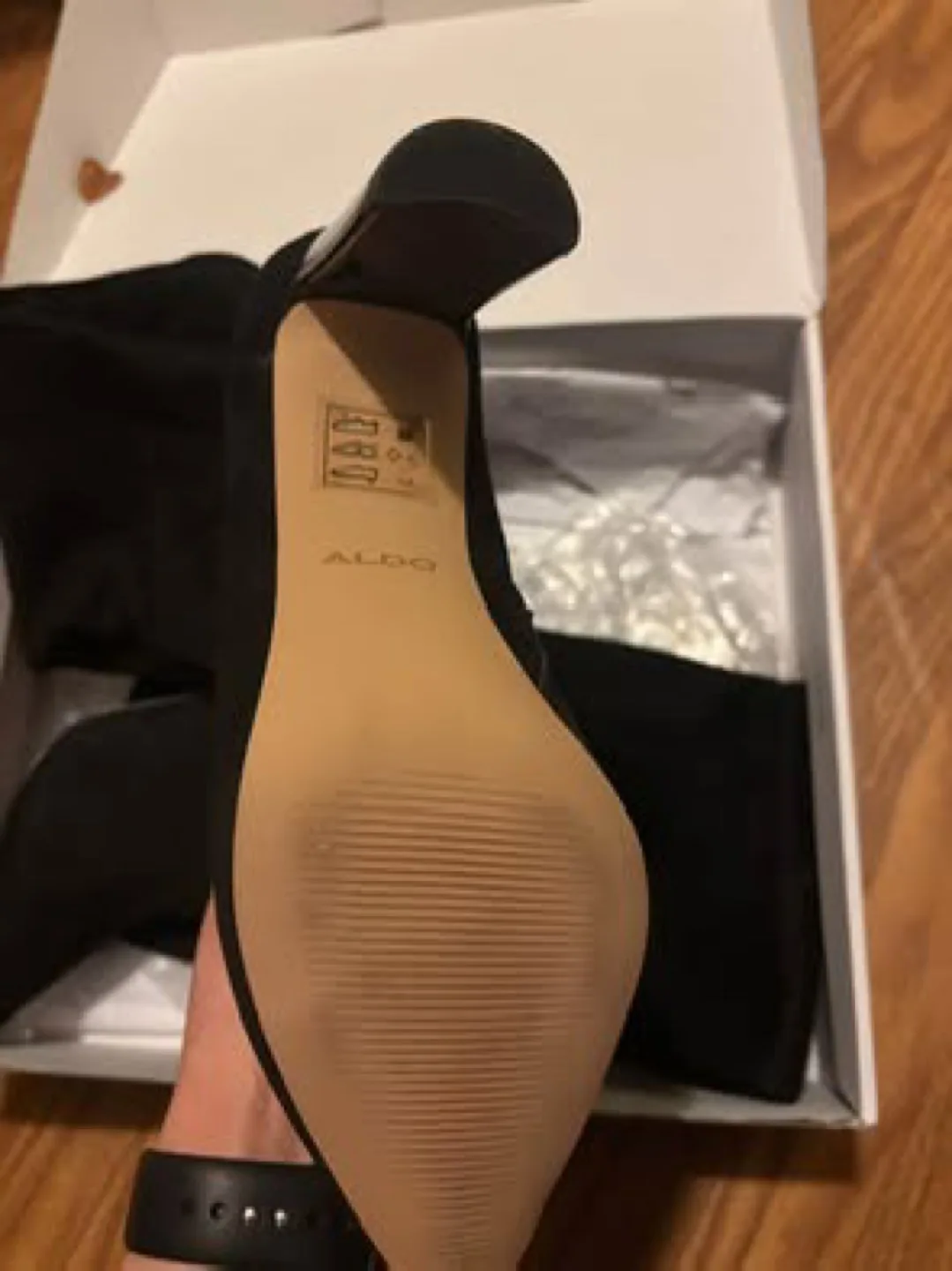 ALDO Black Over-the-Knee Suede Boots image indicator(4)