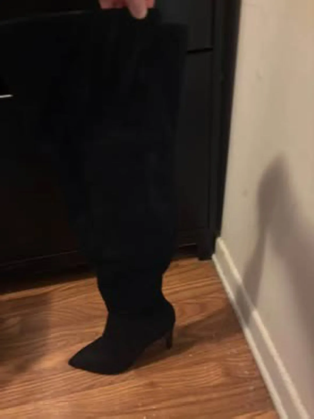 ALDO Black Over-the-Knee Suede Boots image indicator(2)