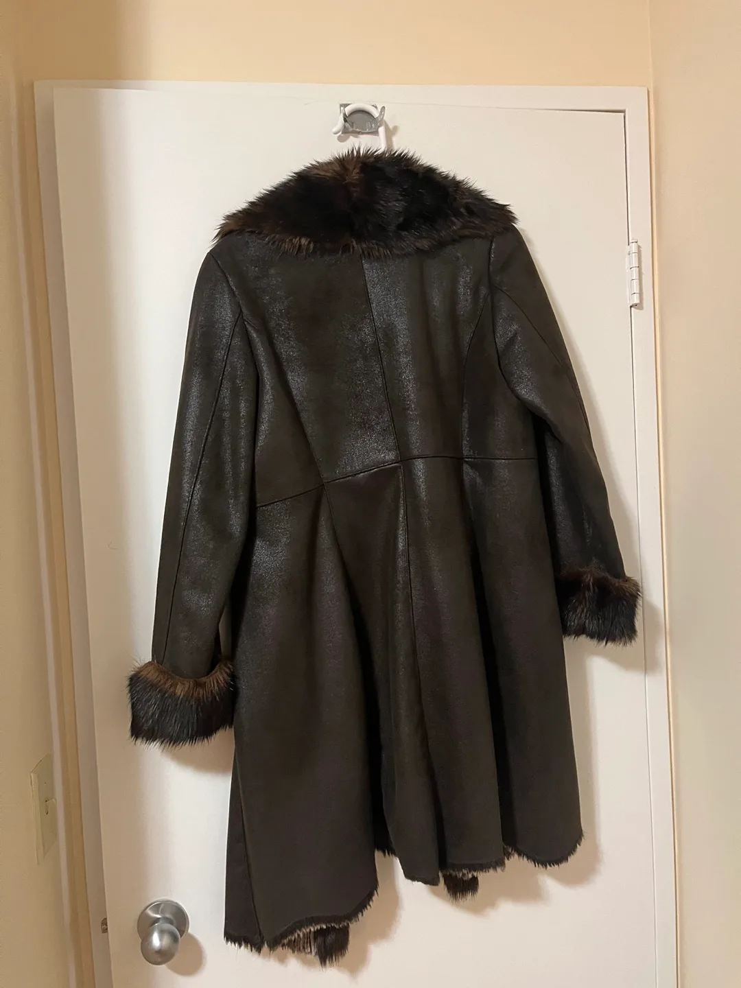 Gorgeous Brown Faux Fur Trimmed Coat image indicator(2)