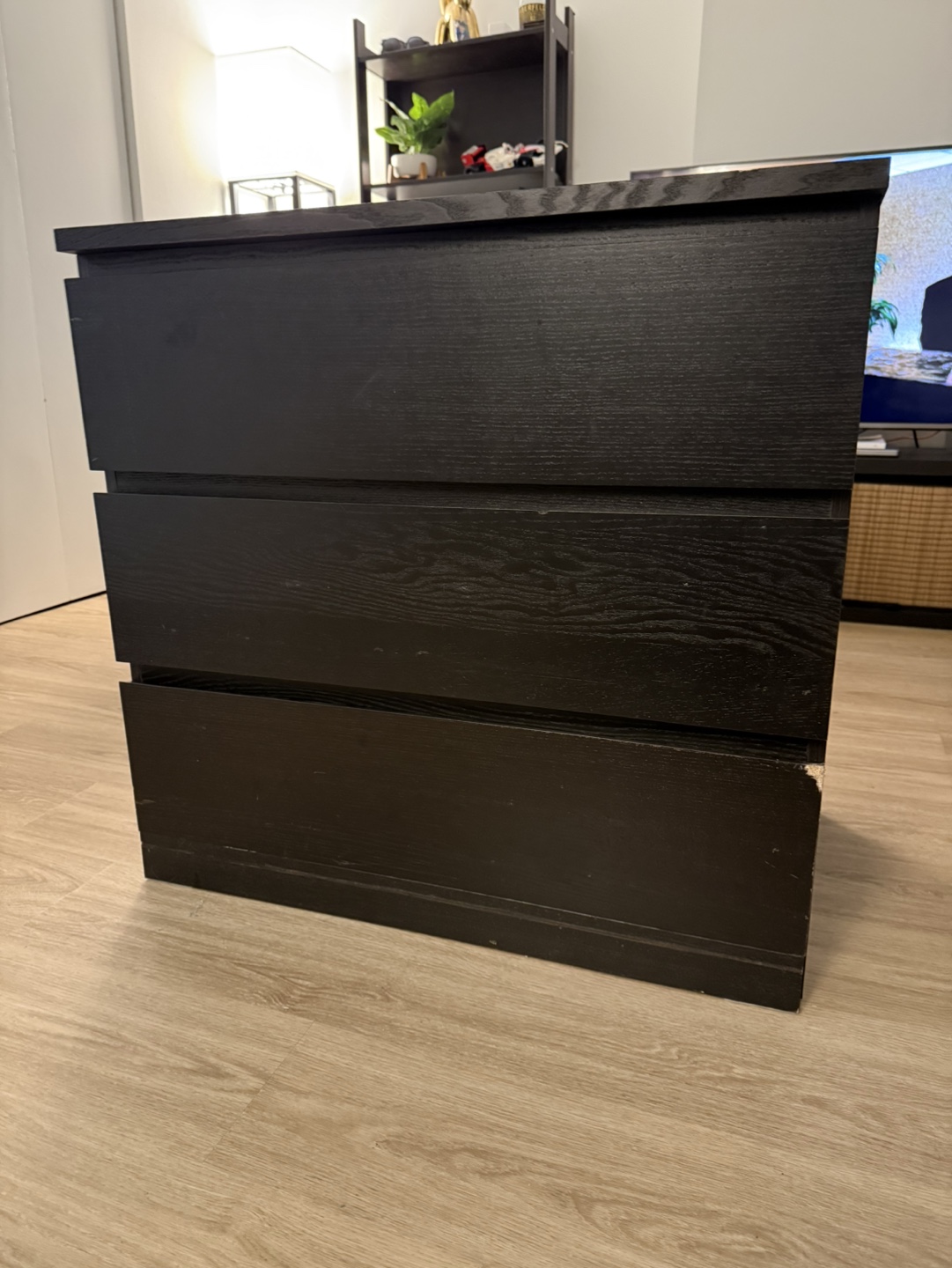 IKEA MALM 3-Drawer Chest - Dark Brown