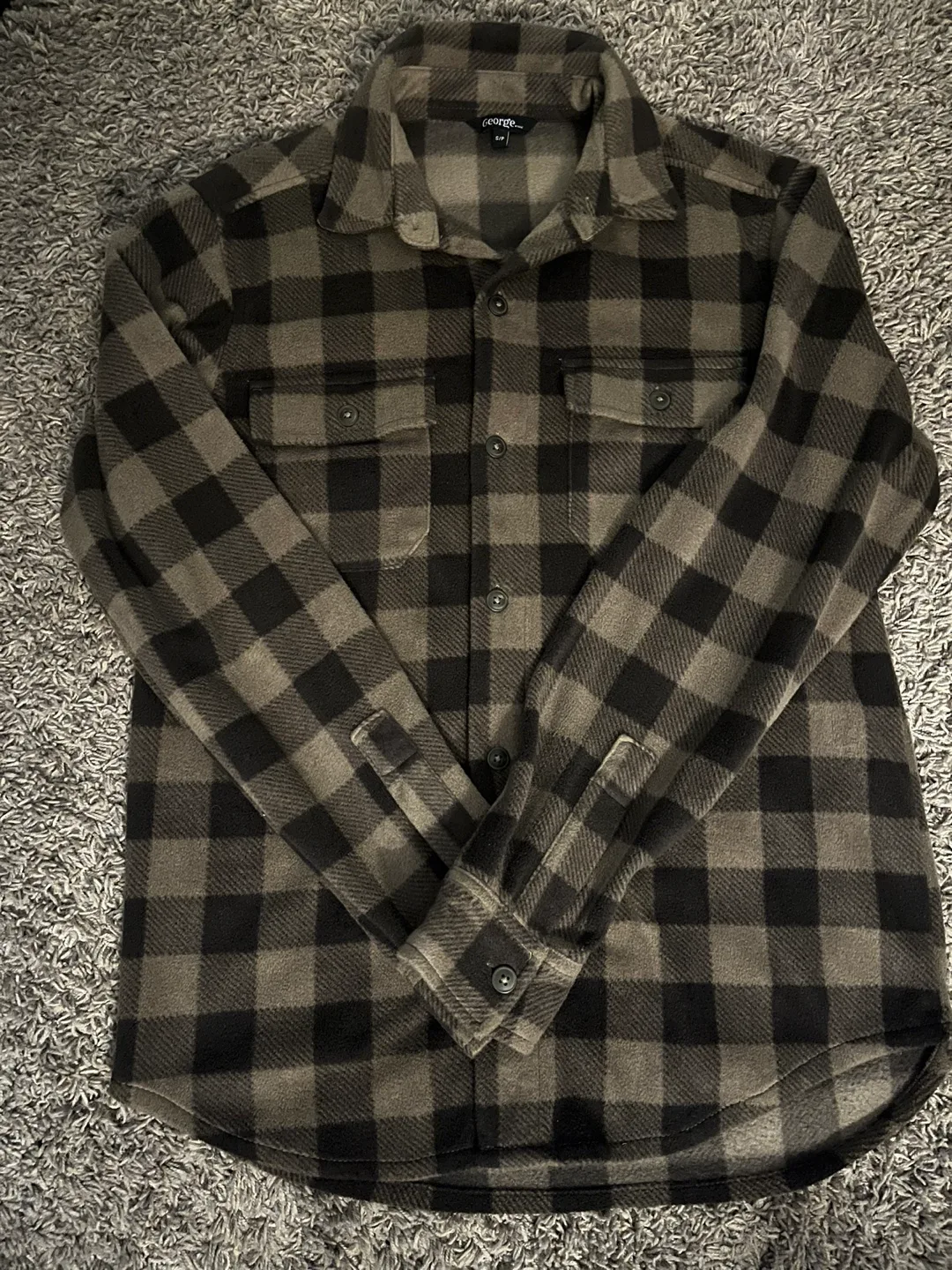 George Men's Fleece Flannel Shirt - Size Small thumbnail