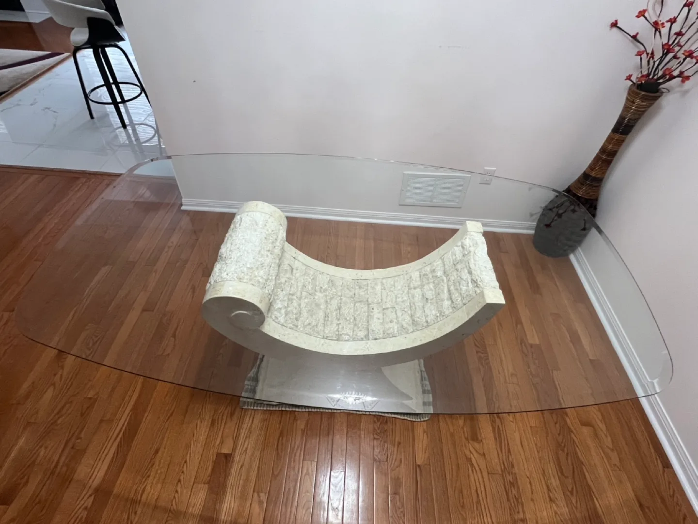 Unique Glass Top Dining Table image indicator(2)