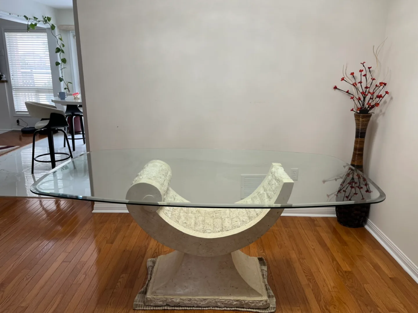 Unique Glass Top Dining Table image indicator(3)