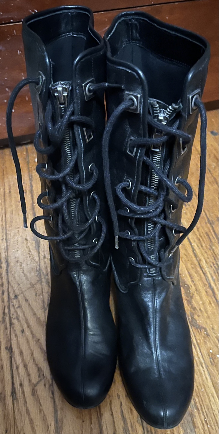 Leather boots