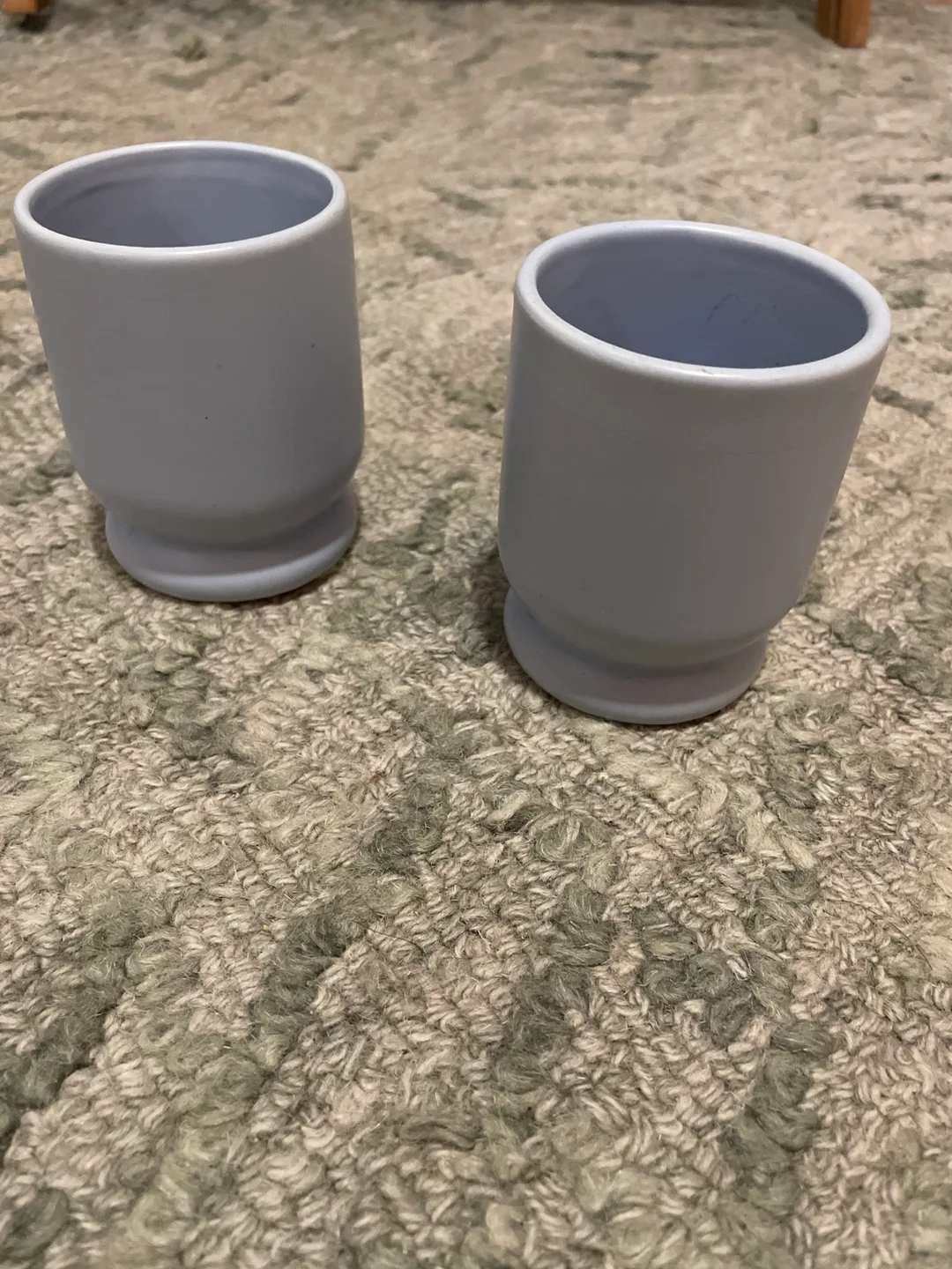 Pair of Light Blue Ceramic Planters image indicator(2)