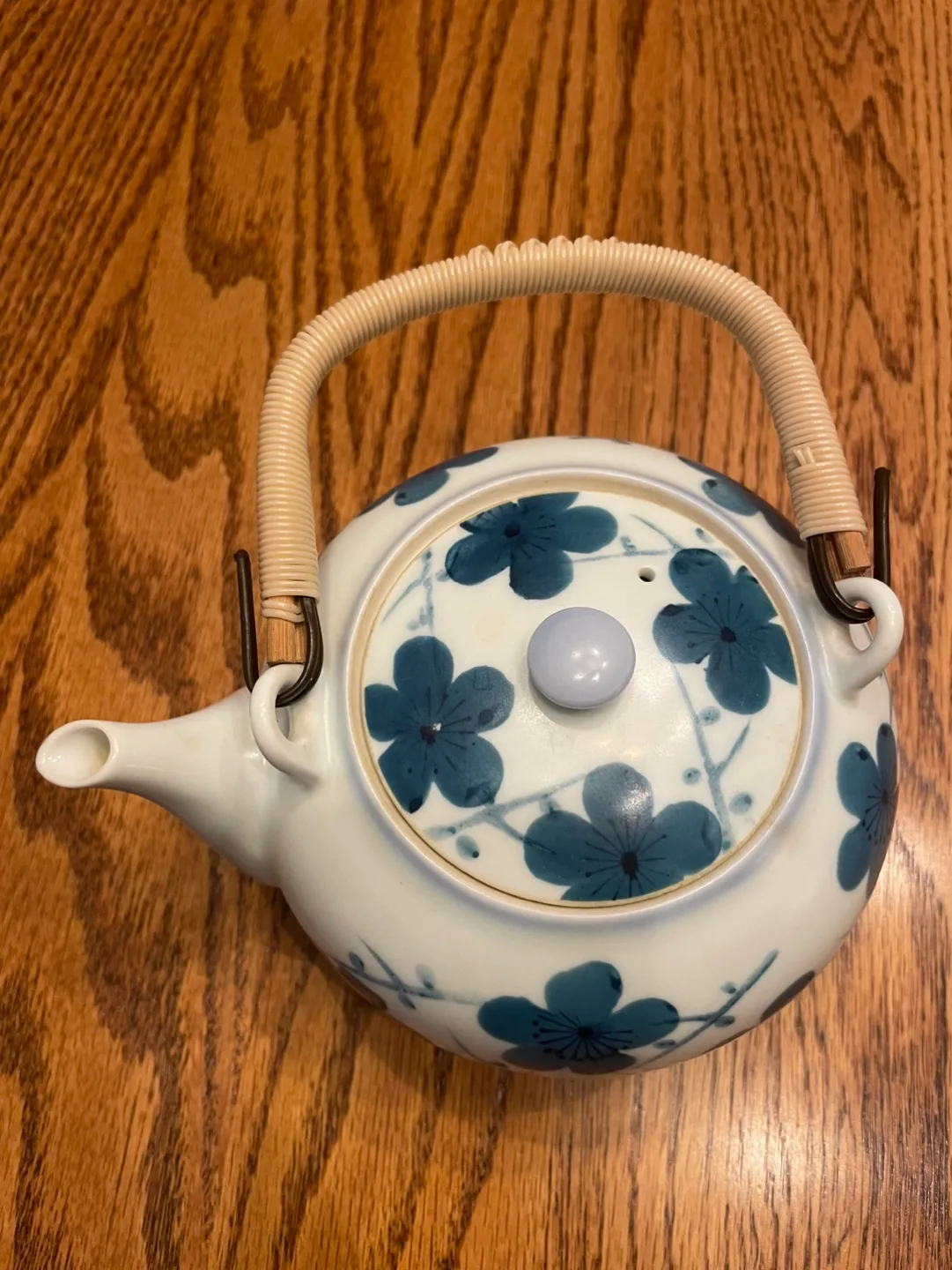 Japanese-style teapot with floral design image indicator(2)