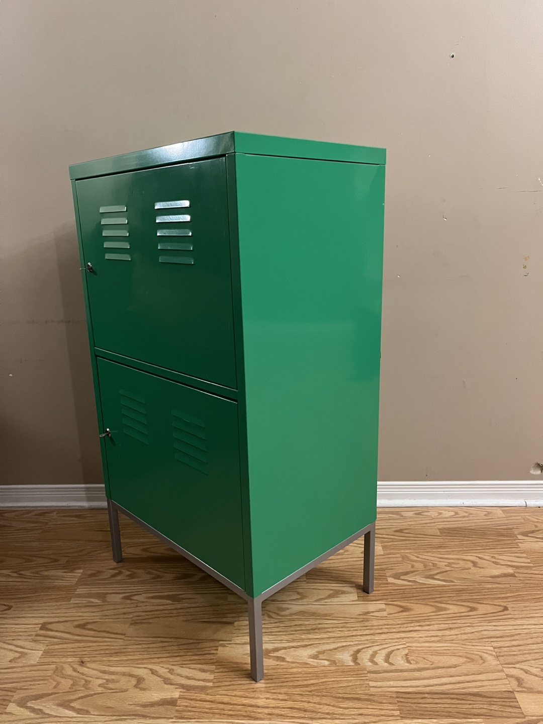 Green Metal Locker Cabinet with Shelves - photo 3