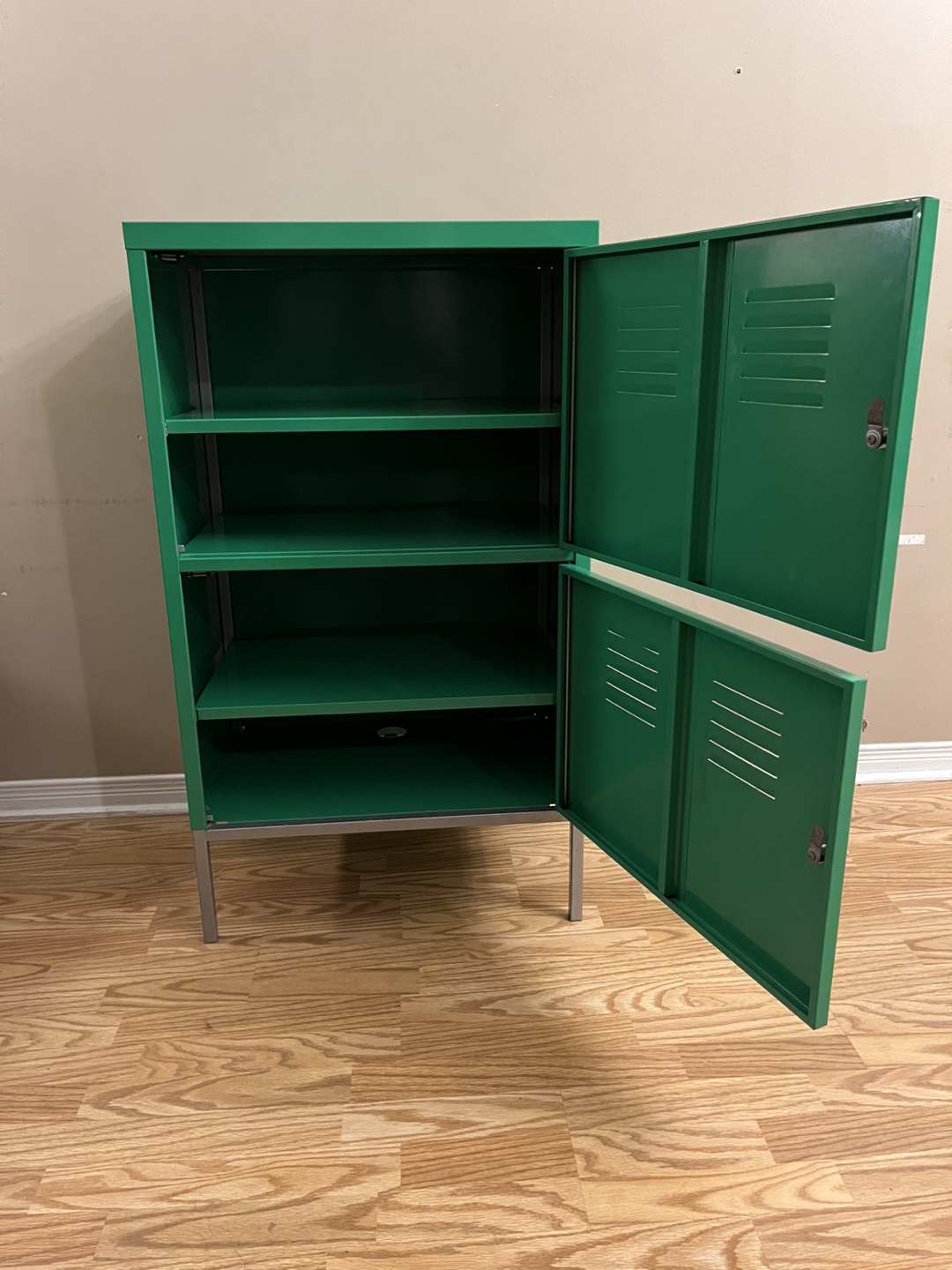 Green Metal Locker Cabinet with Shelves - photo 2
