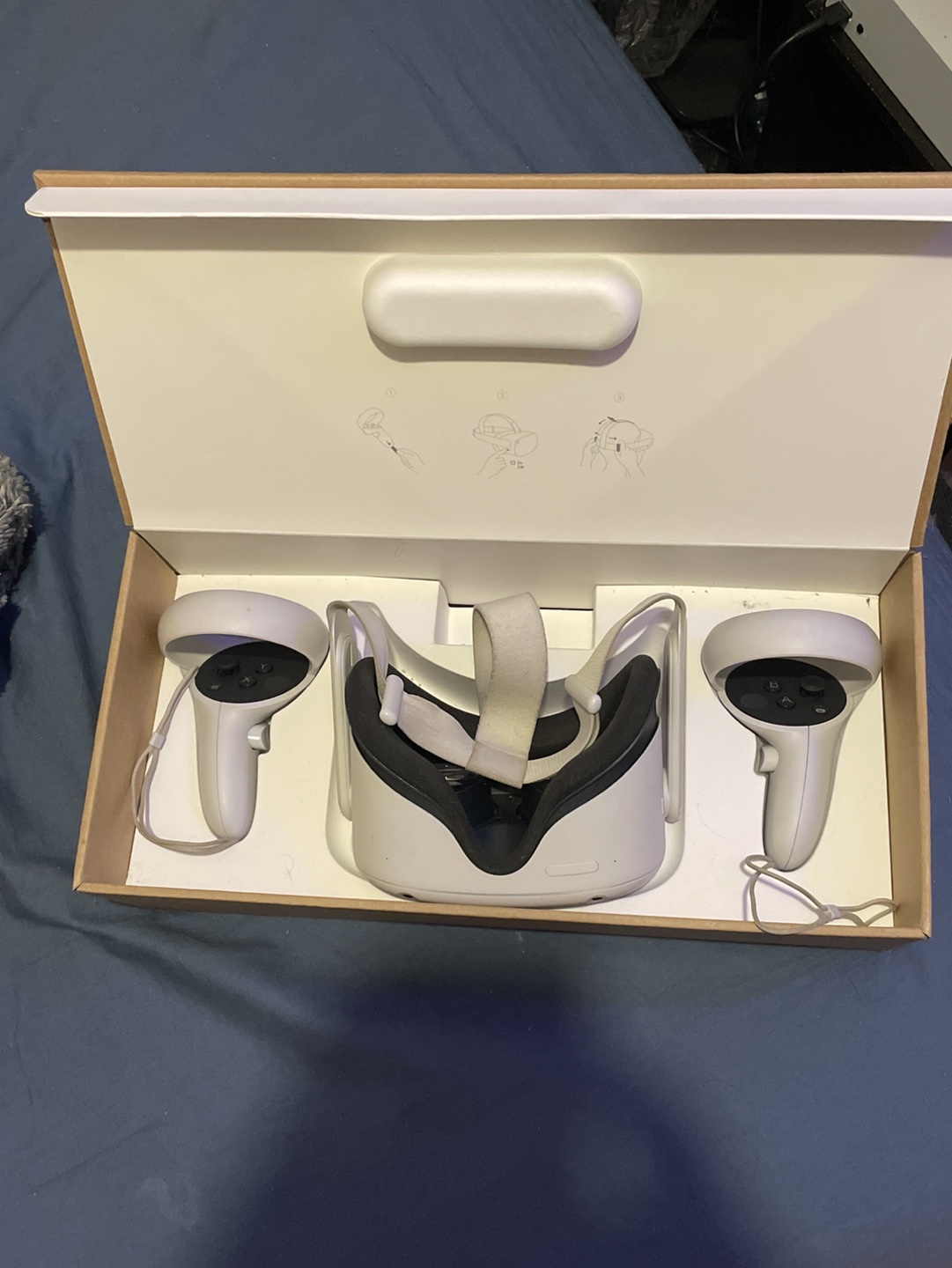 Meta Quest 2 VR Headset and controllers