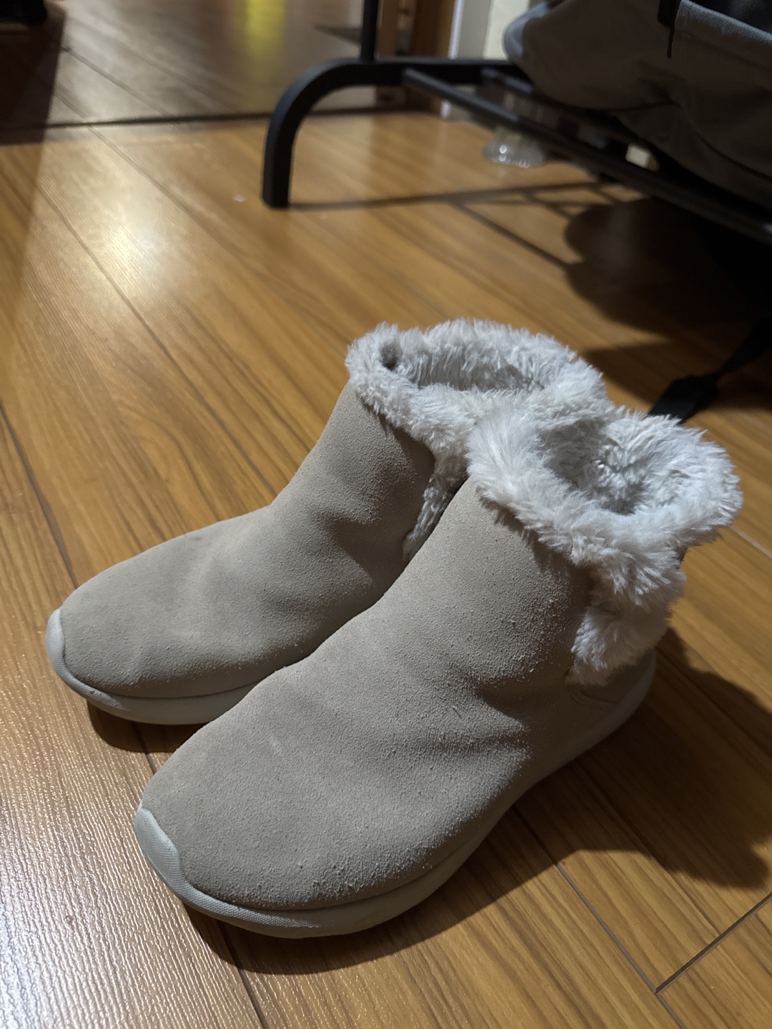 Skechers Women's Suede Ankle Boots with Faux Fur