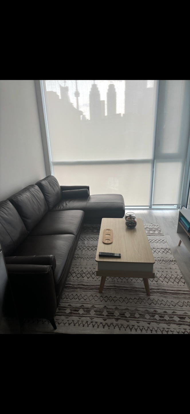 Brown Leather Sectional Sofa - photo 2