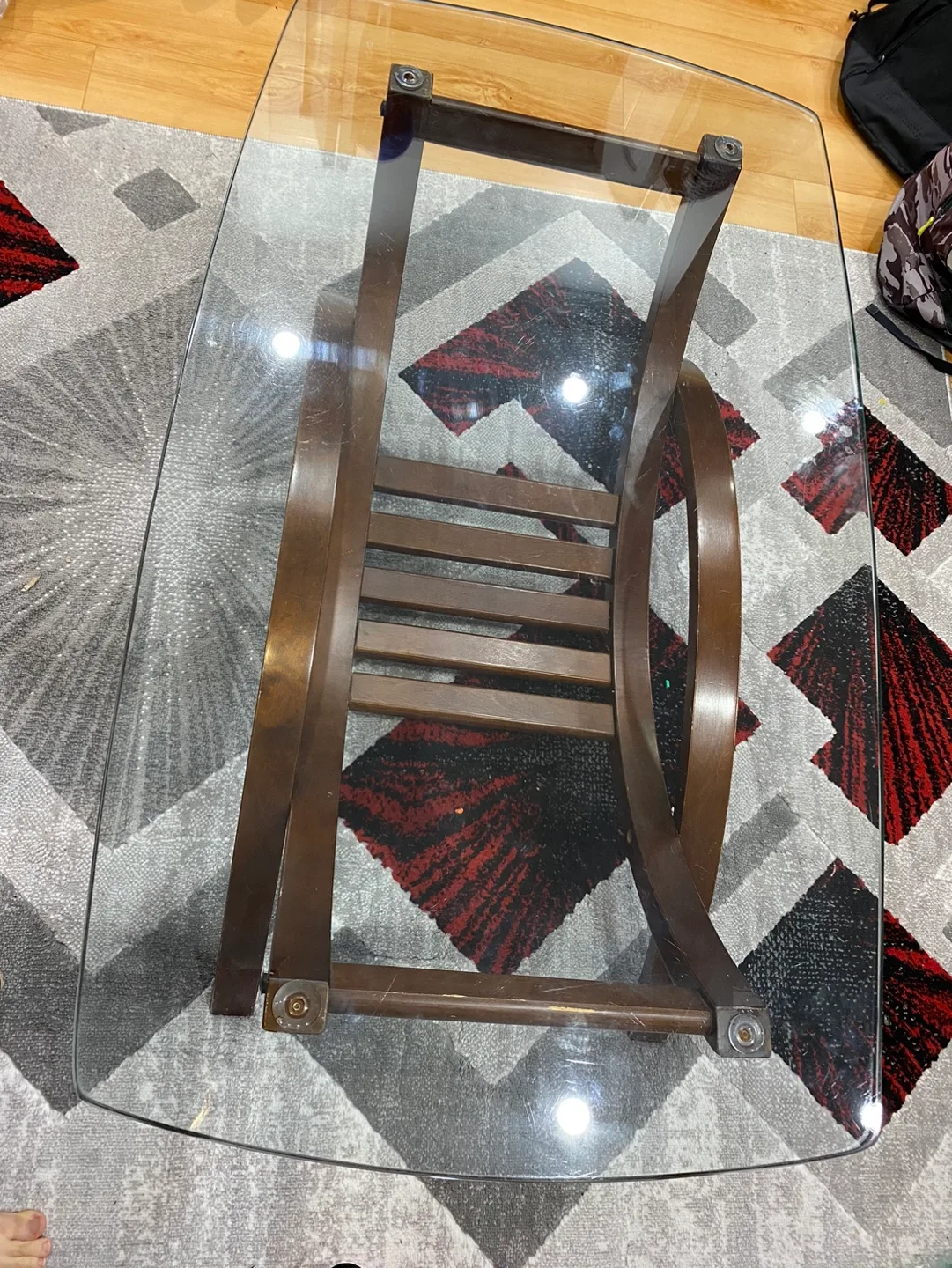 🥕Ricci 48" Modern Glass Top Coffee Table image indicator(2)