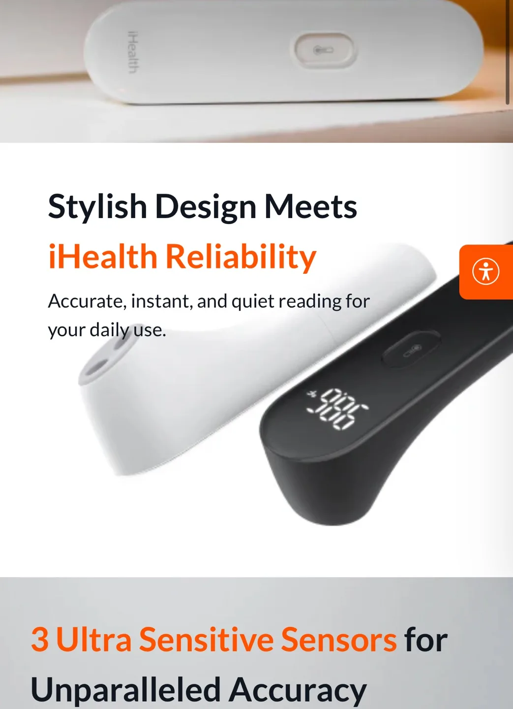 Brand New iHealth PT3 Infrared No-Touch Forehead Thermometer image indicator(2)