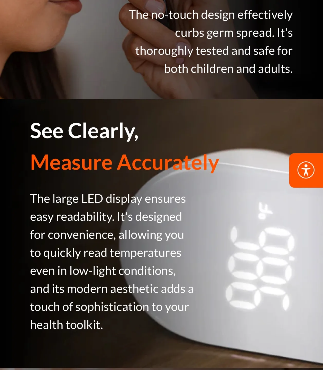 Brand New iHealth PT3 Infrared No-Touch Forehead Thermometer image indicator(6)