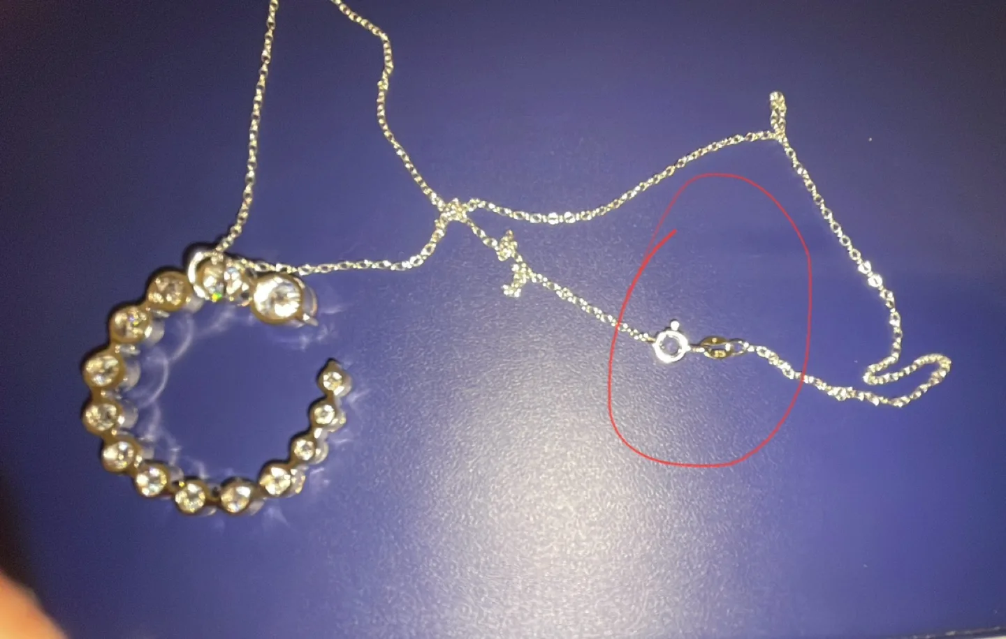 925 Sterling Crescent Moon, Sparkling CZ image indicator(4)