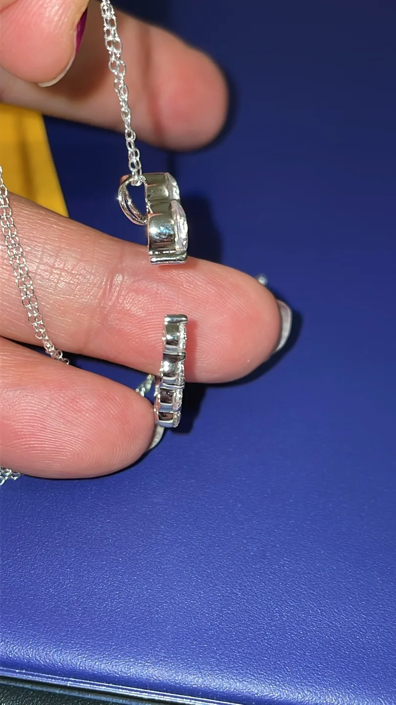 925 Sterling Crescent Moon, Sparkling CZ image indicator(5)