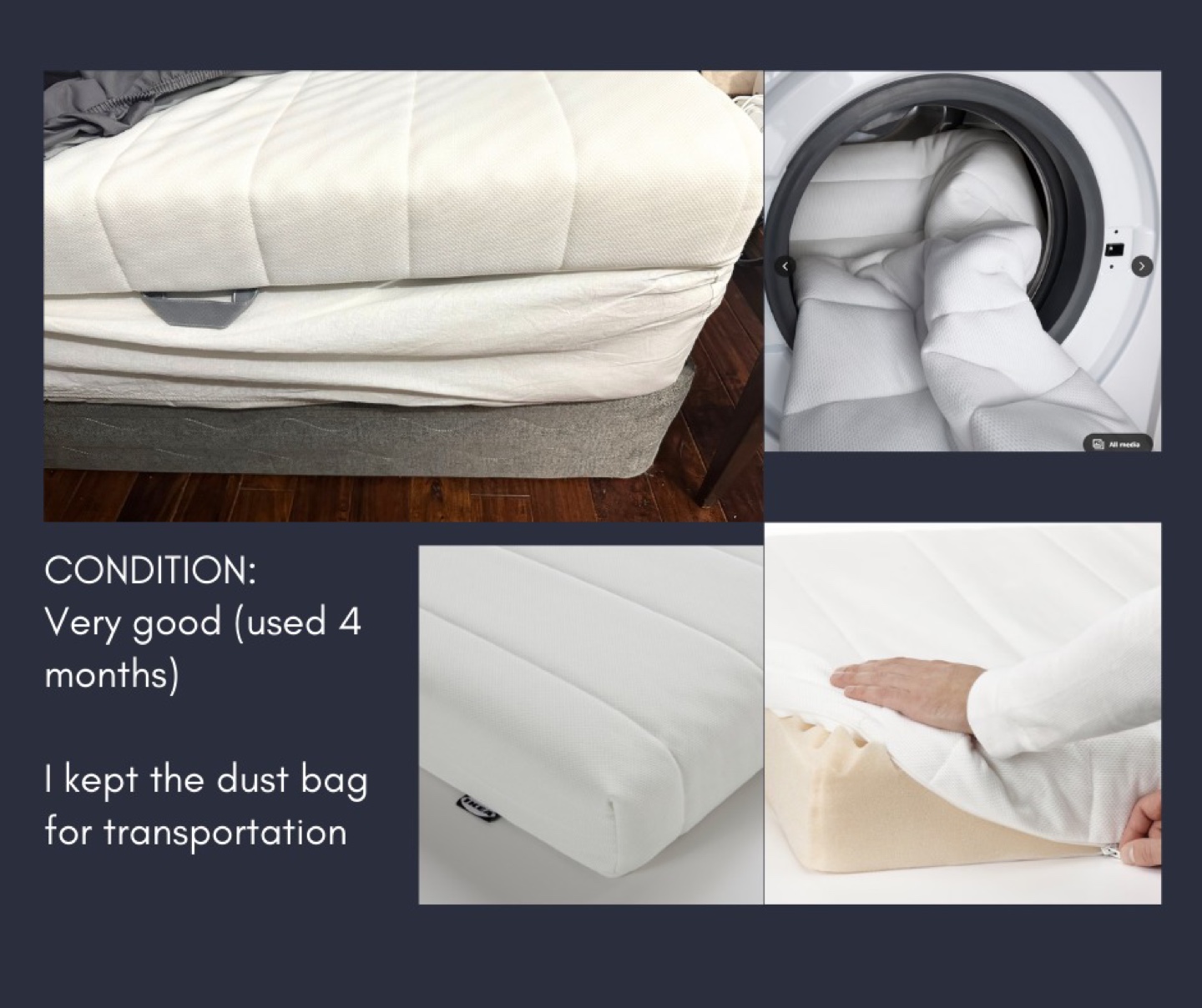 IKEA ASVANG Double Mattress - Like New - photo 2