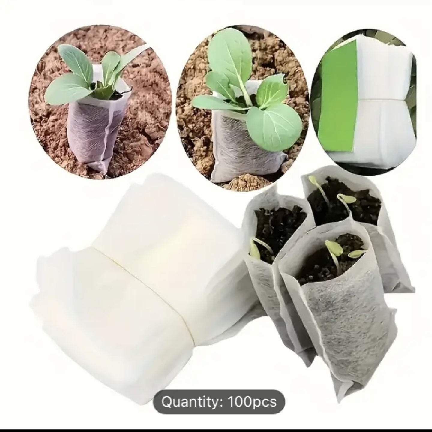 100 Pack Plantable Seedling Bags - photo 2