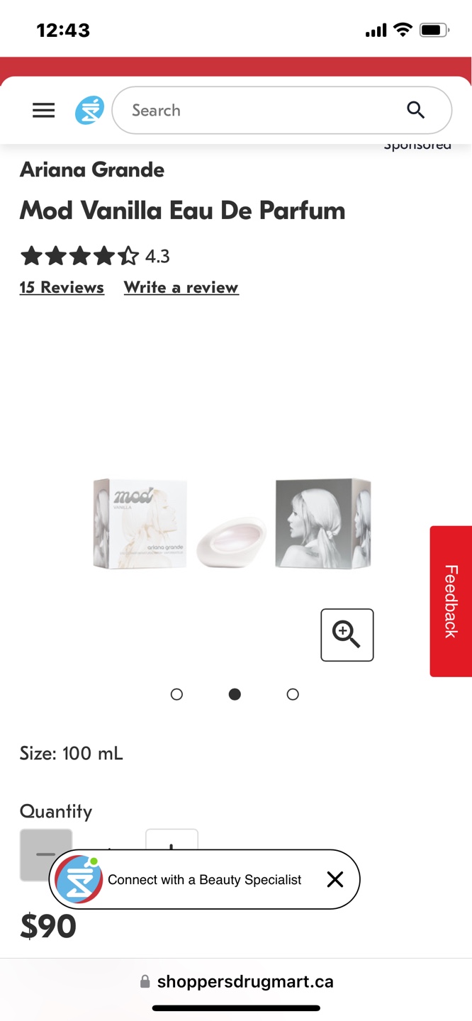 Ariana Grande Mod Vanilla Eau De Parfum 100ml
