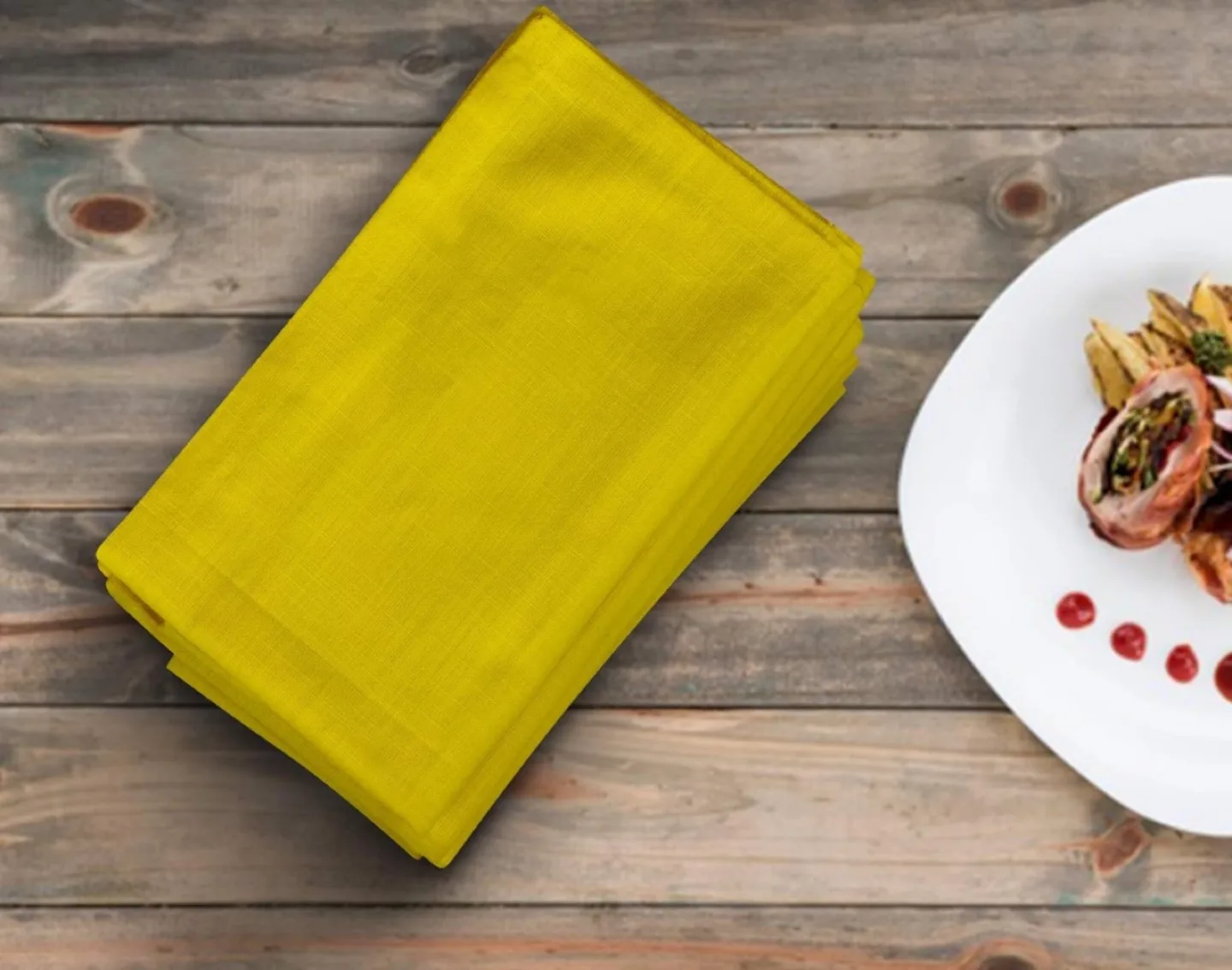 NEW 12 Pack Yellow Dinner Napkins - Premium Quality image indicator(4)