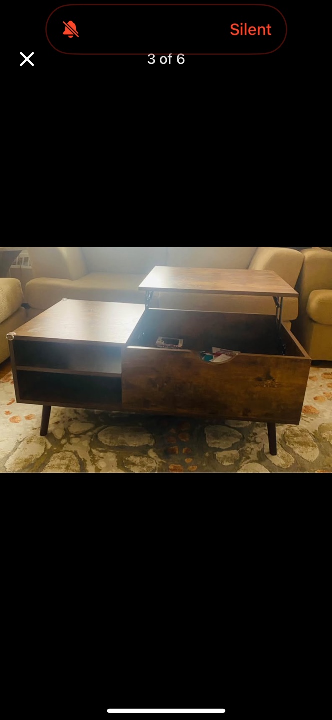 Lift-Top Coffee Table with Storage - photo 4