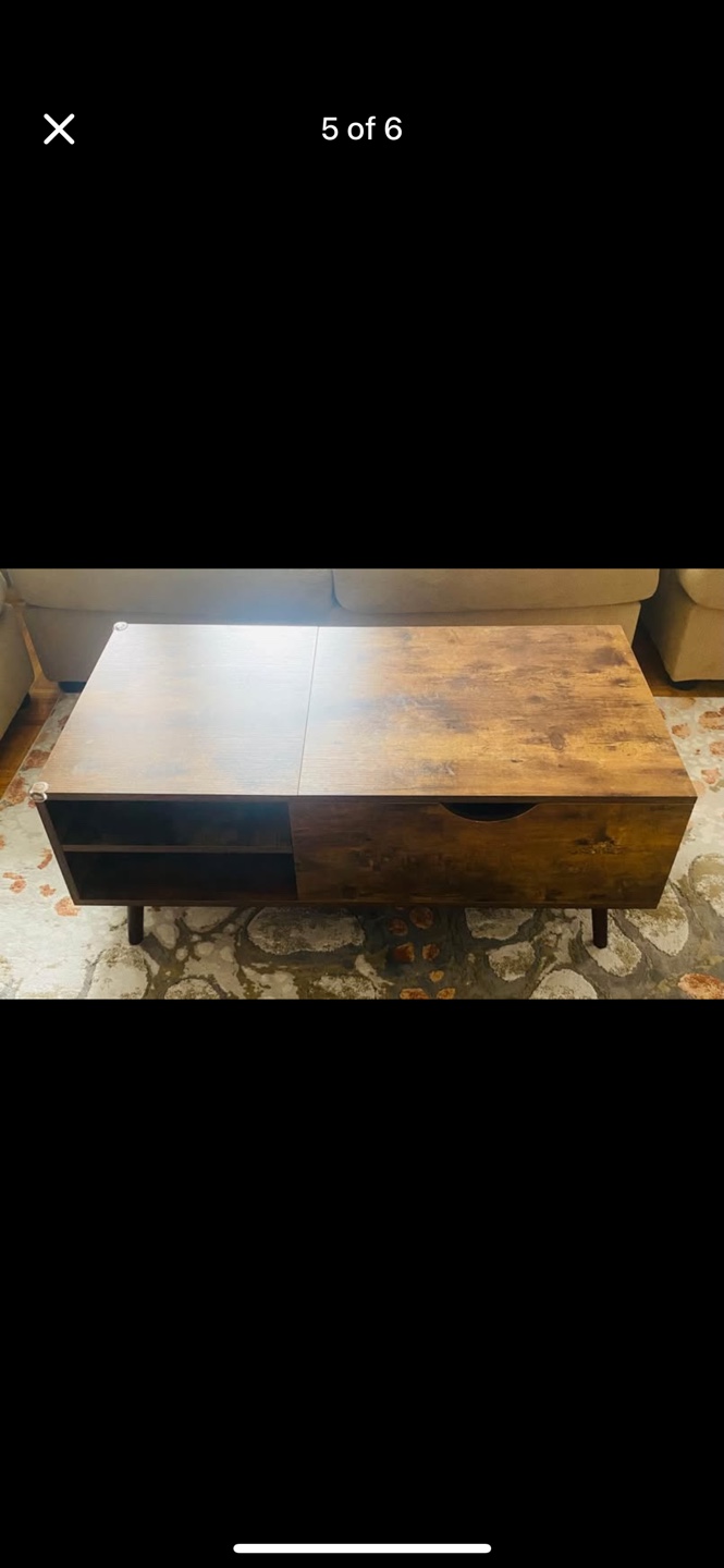 Lift-Top Coffee Table with Storage - photo 3