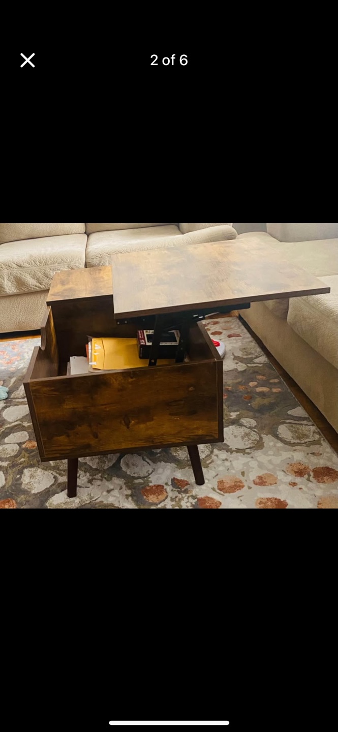 Lift-Top Coffee Table with Storage - photo 5