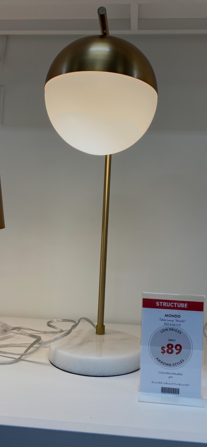 Mondo Table Lamp - Gold/Marble