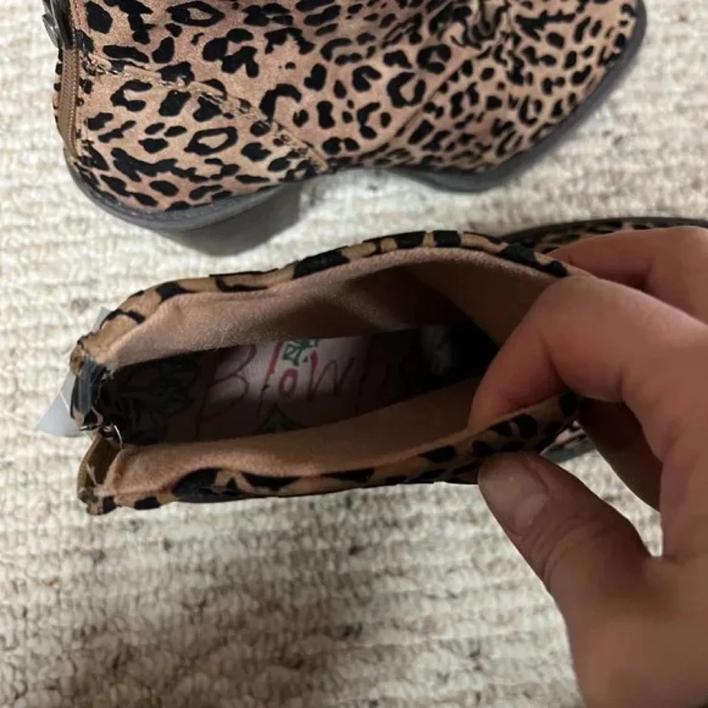 Women's Leopard Print Ankle Boots - Size 7 1/2 image indicator(6)