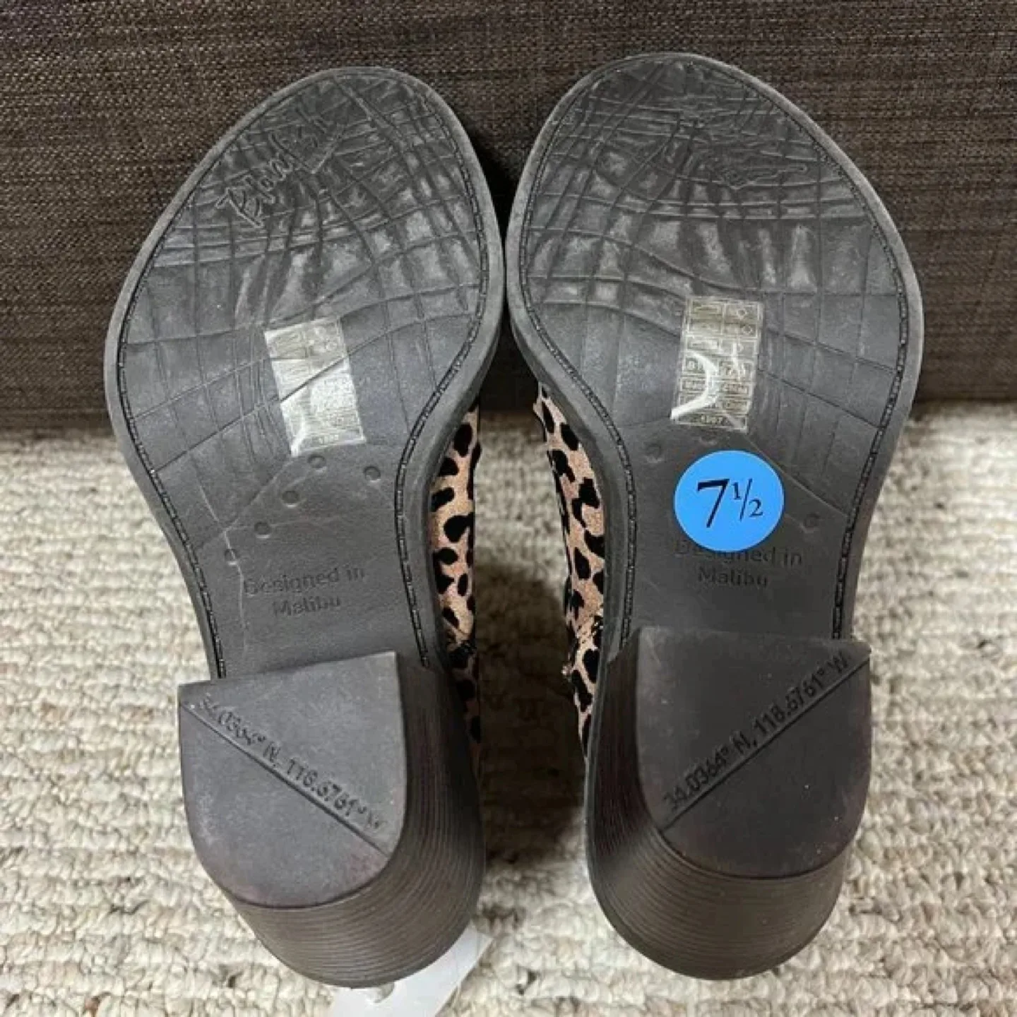 Women's Leopard Print Ankle Boots - Size 7 1/2 image indicator(4)