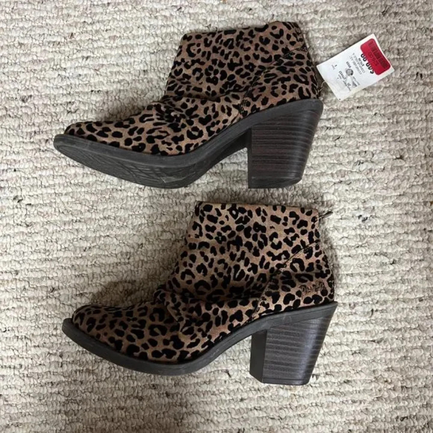 Women's Leopard Print Ankle Boots - Size 7 1/2 image indicator(3)