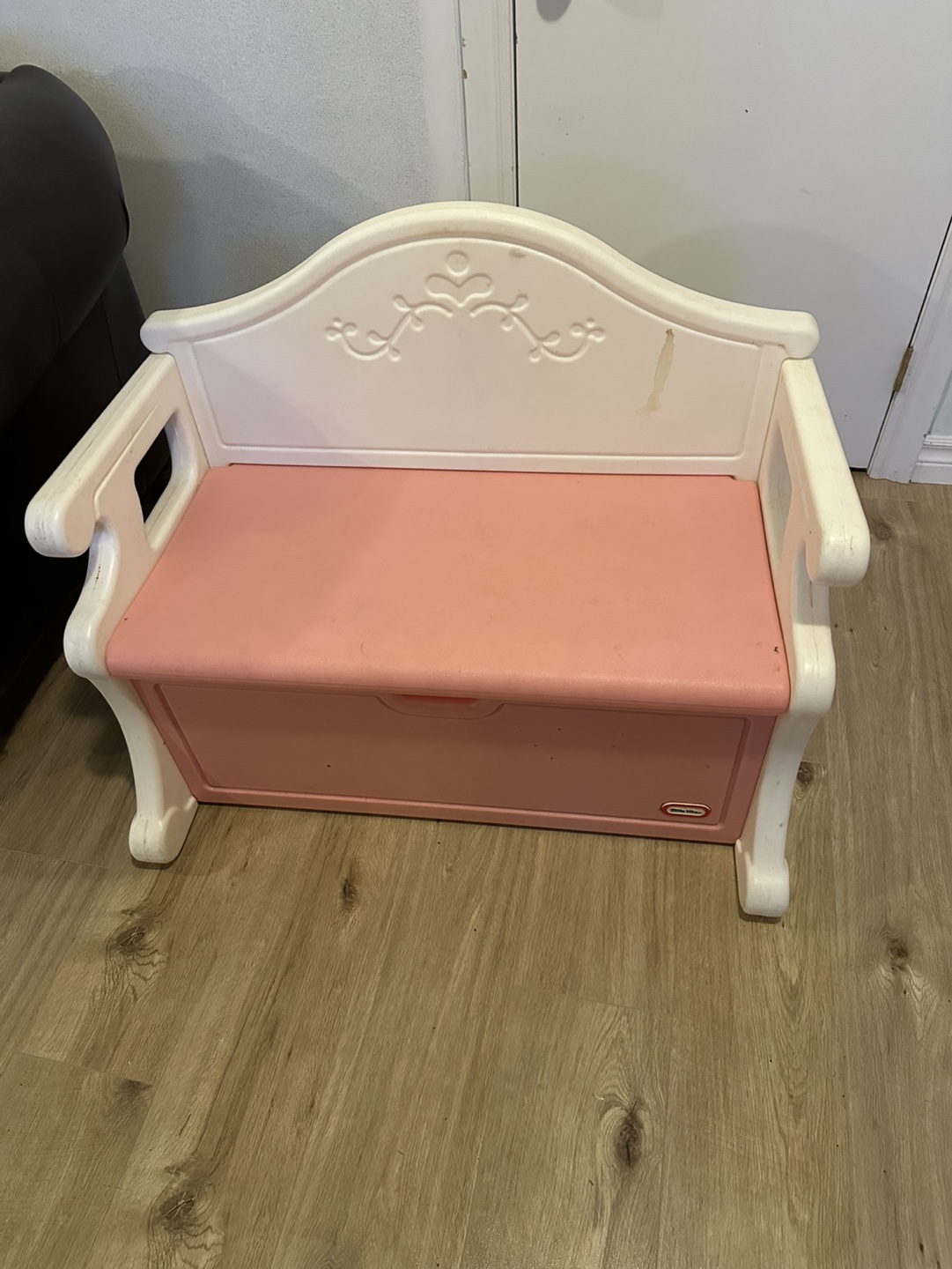 Step2 Pink and White Toy Chest Bench