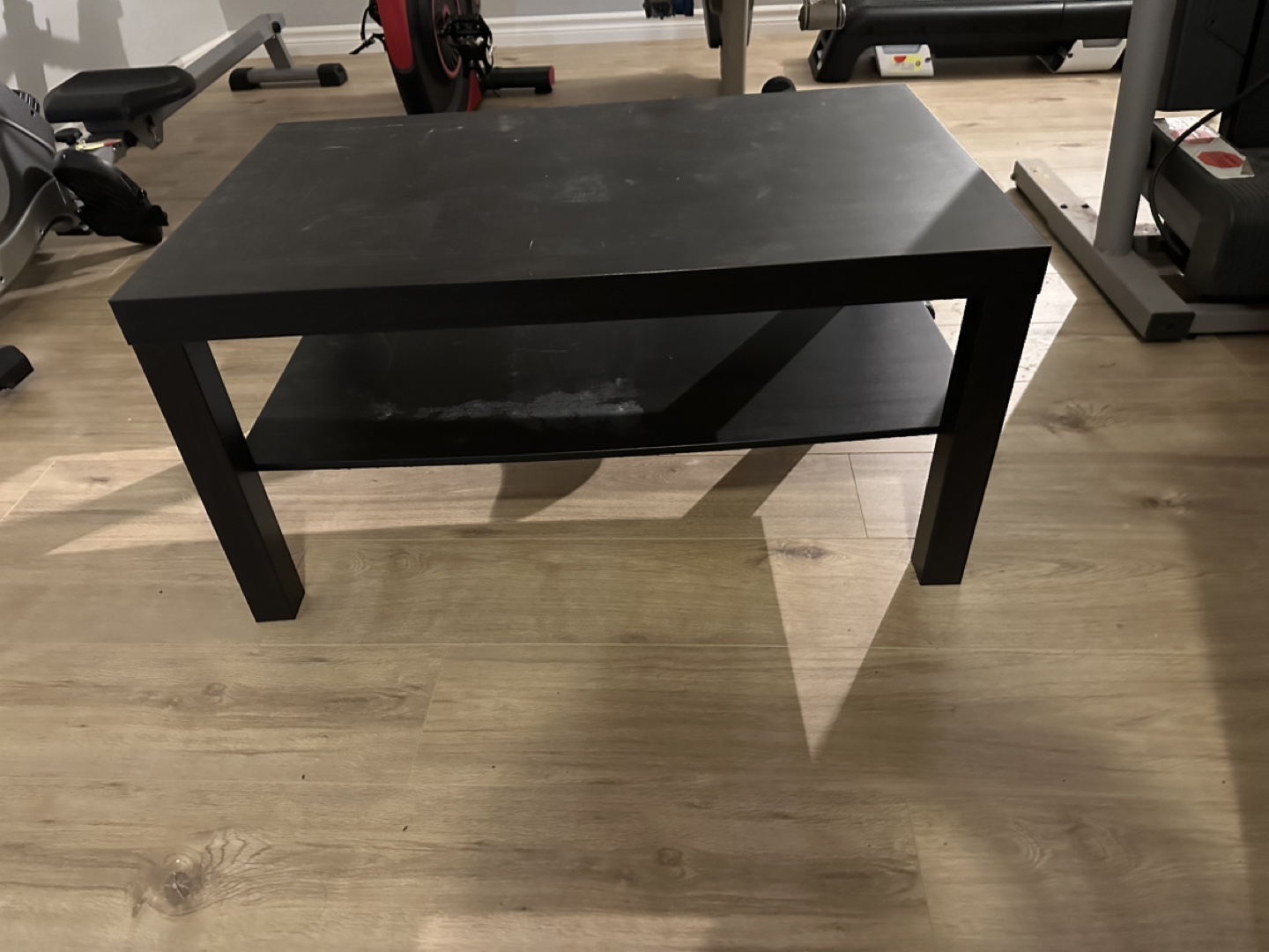 Black Coffee Table with Shelf