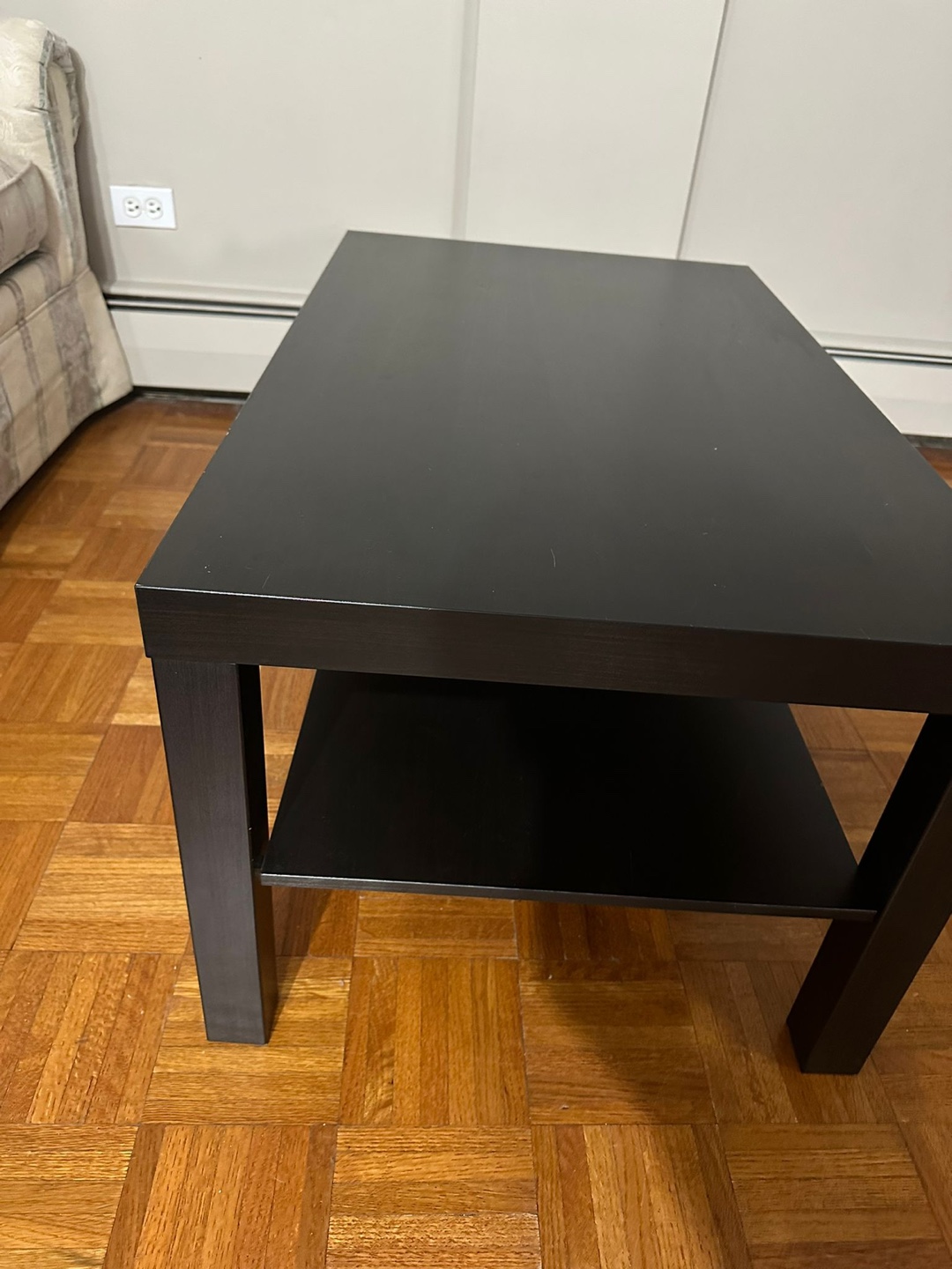 Black Coffee Table with Shelf - photo 2