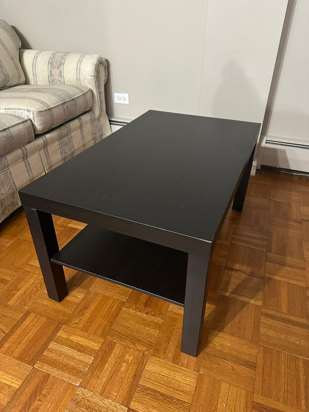Black Coffee Table with Shelf
