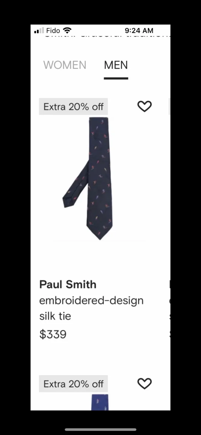 Paul Smith Skiers Silk Tie - Made in England thumbnail